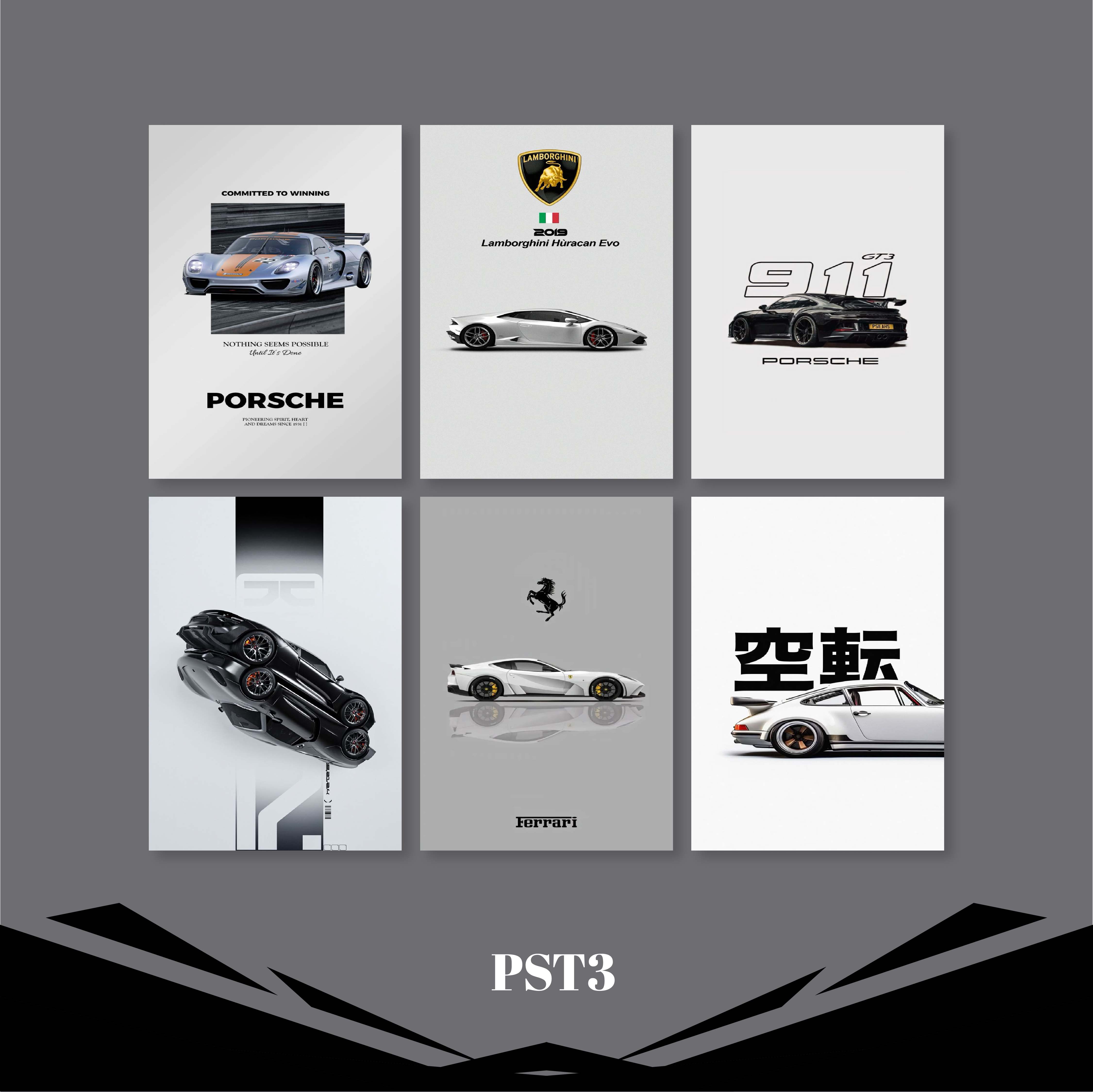 Car Poster 6 Pcs PST3