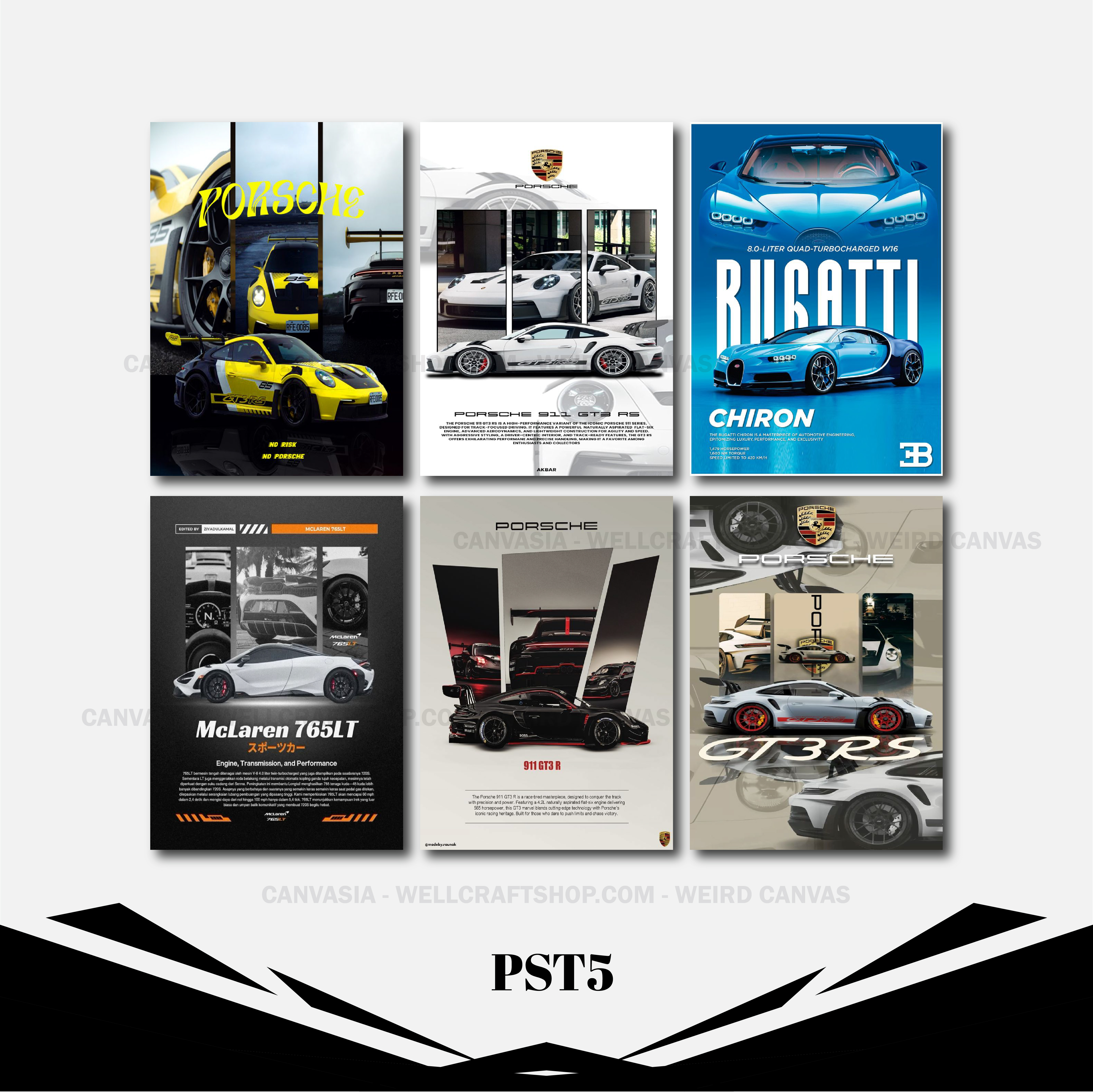 Car Poster 6 Pcs PST5