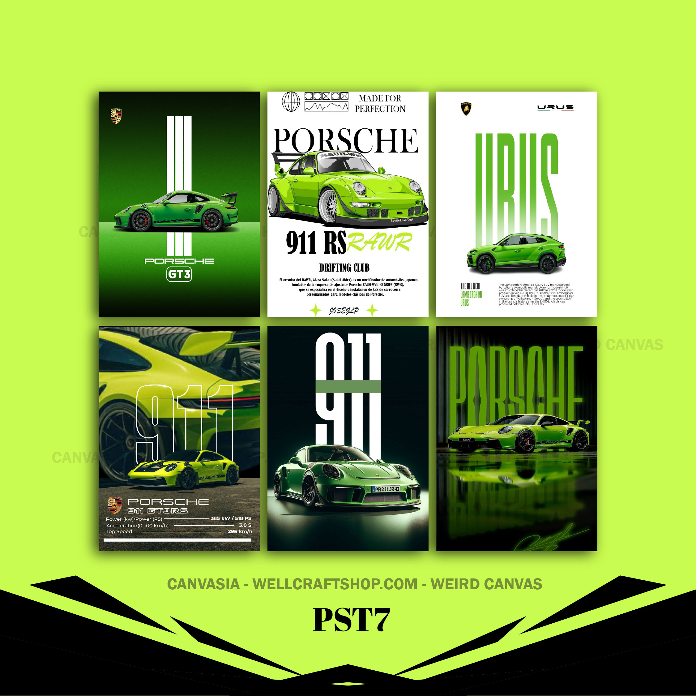 Car Poster 6 Pcs PST7