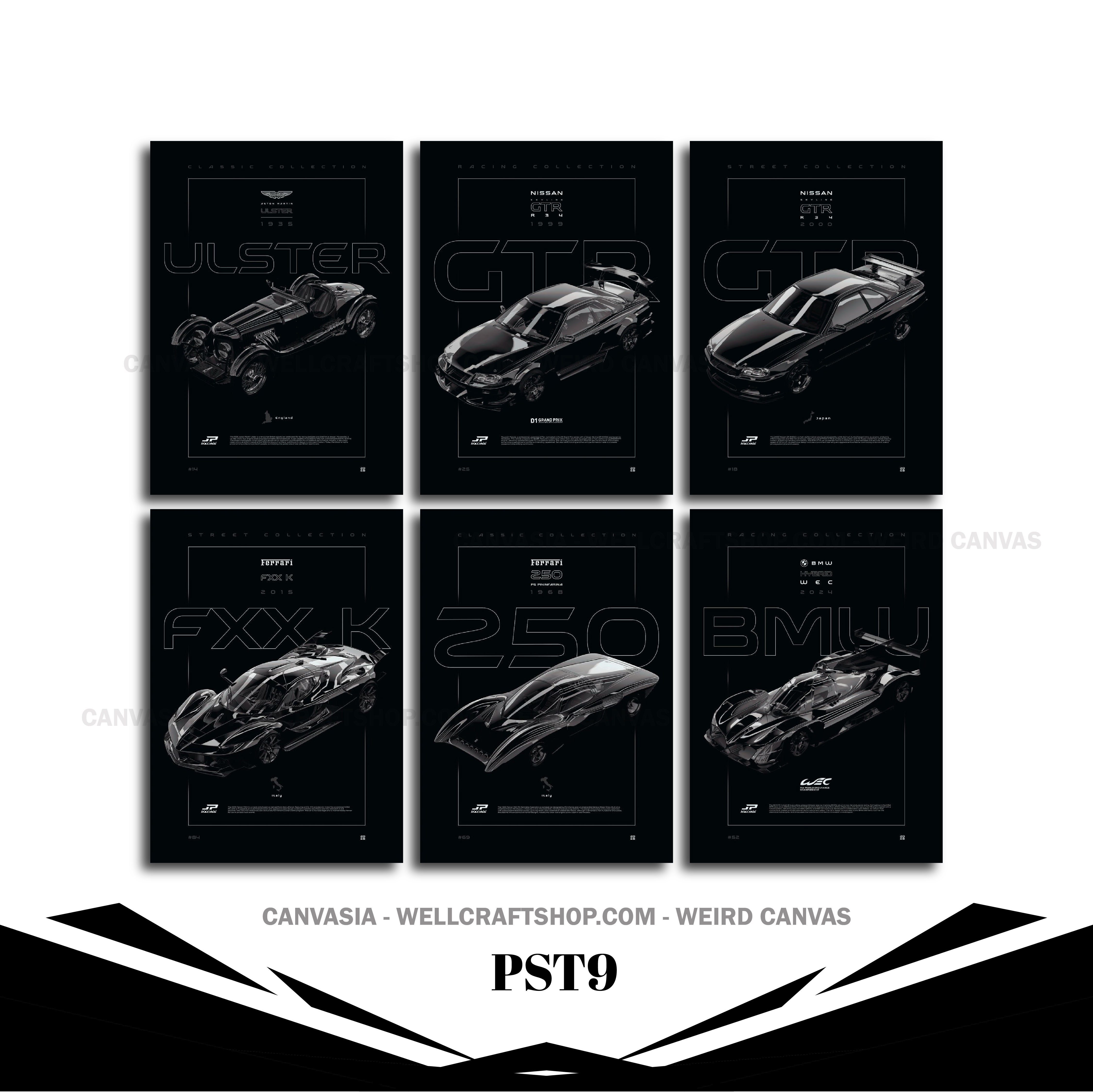 Car Poster 6 Pcs PST9