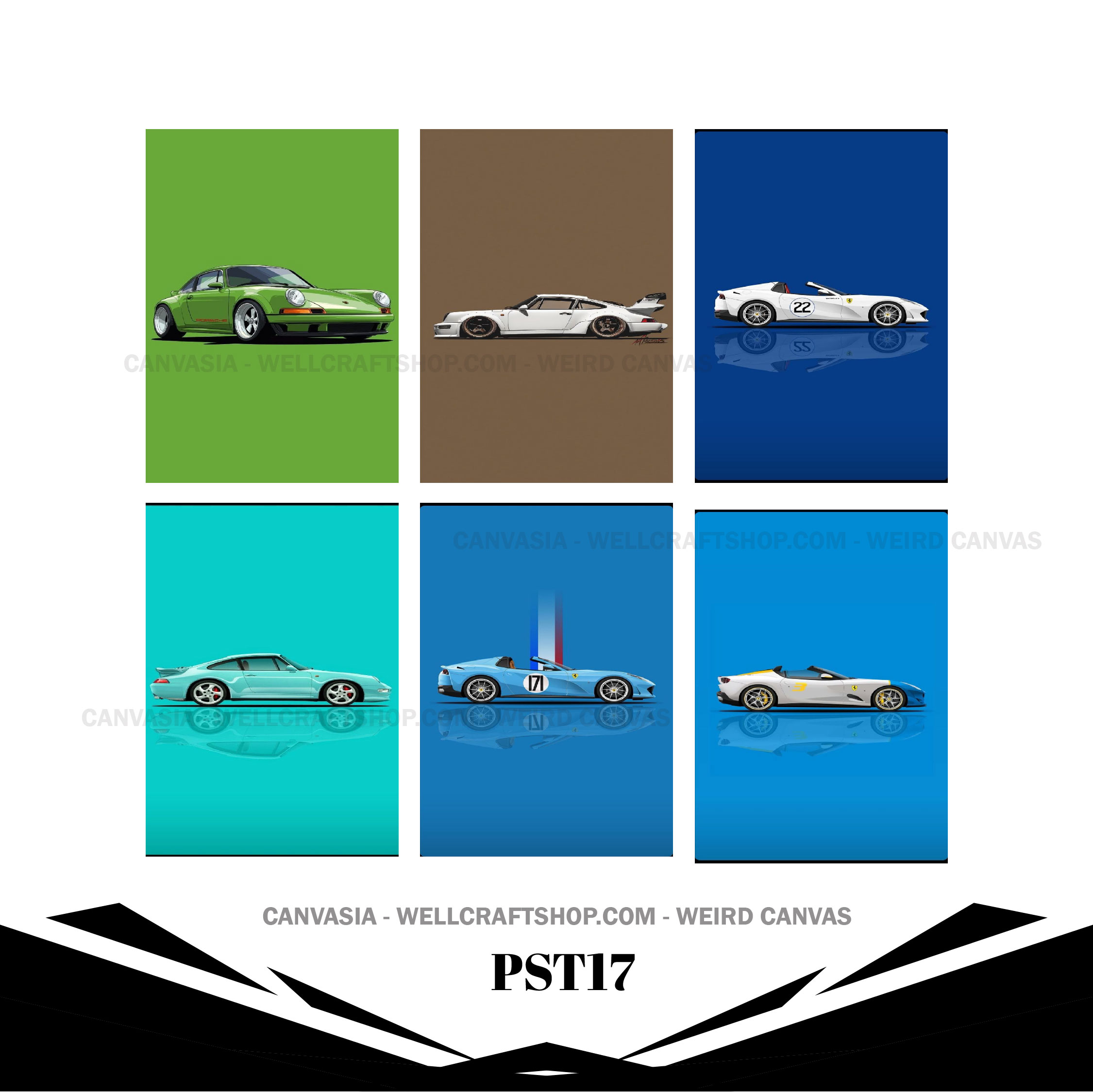 Car Poster 6 Pcs PST17