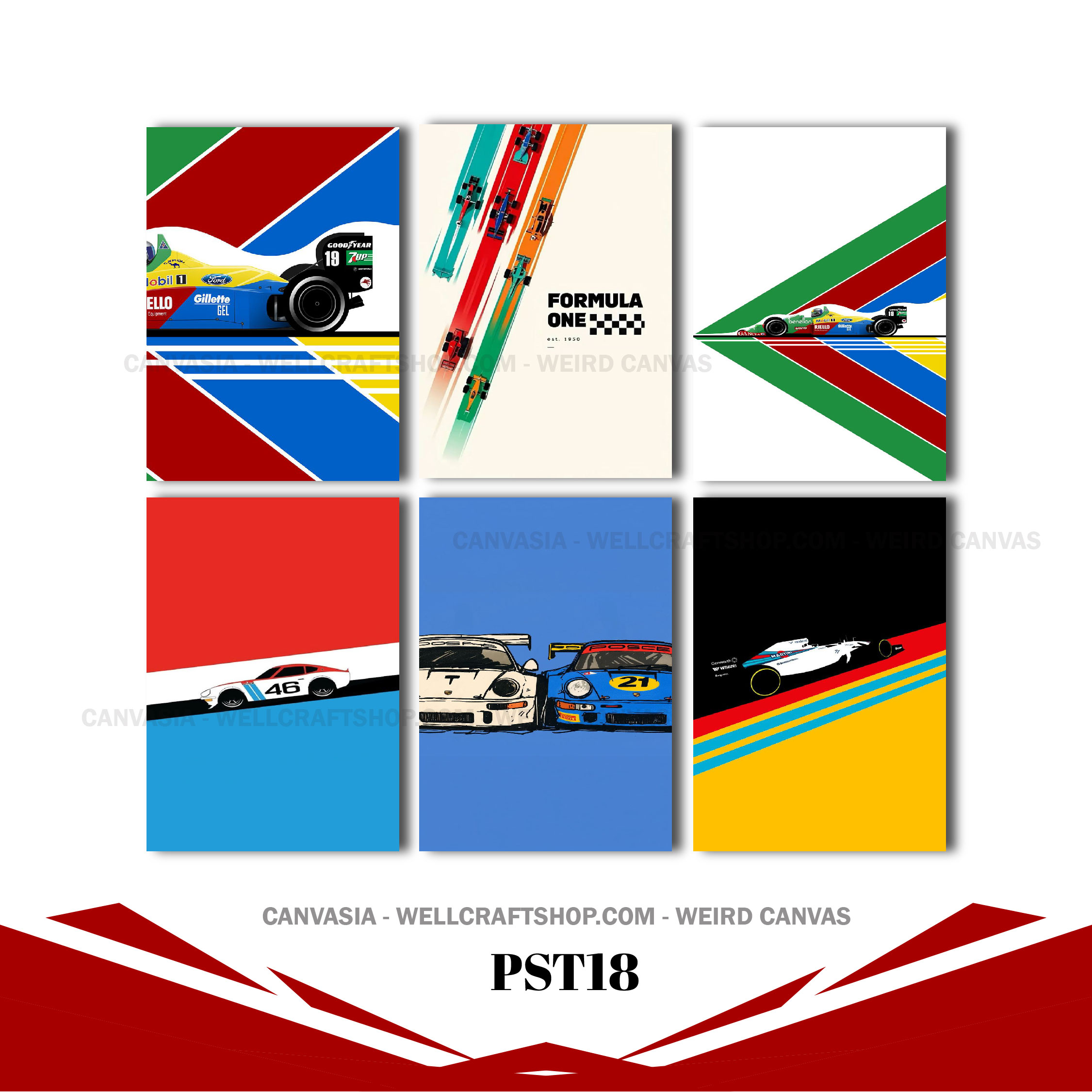 Car Poster 6 Pcs PST10