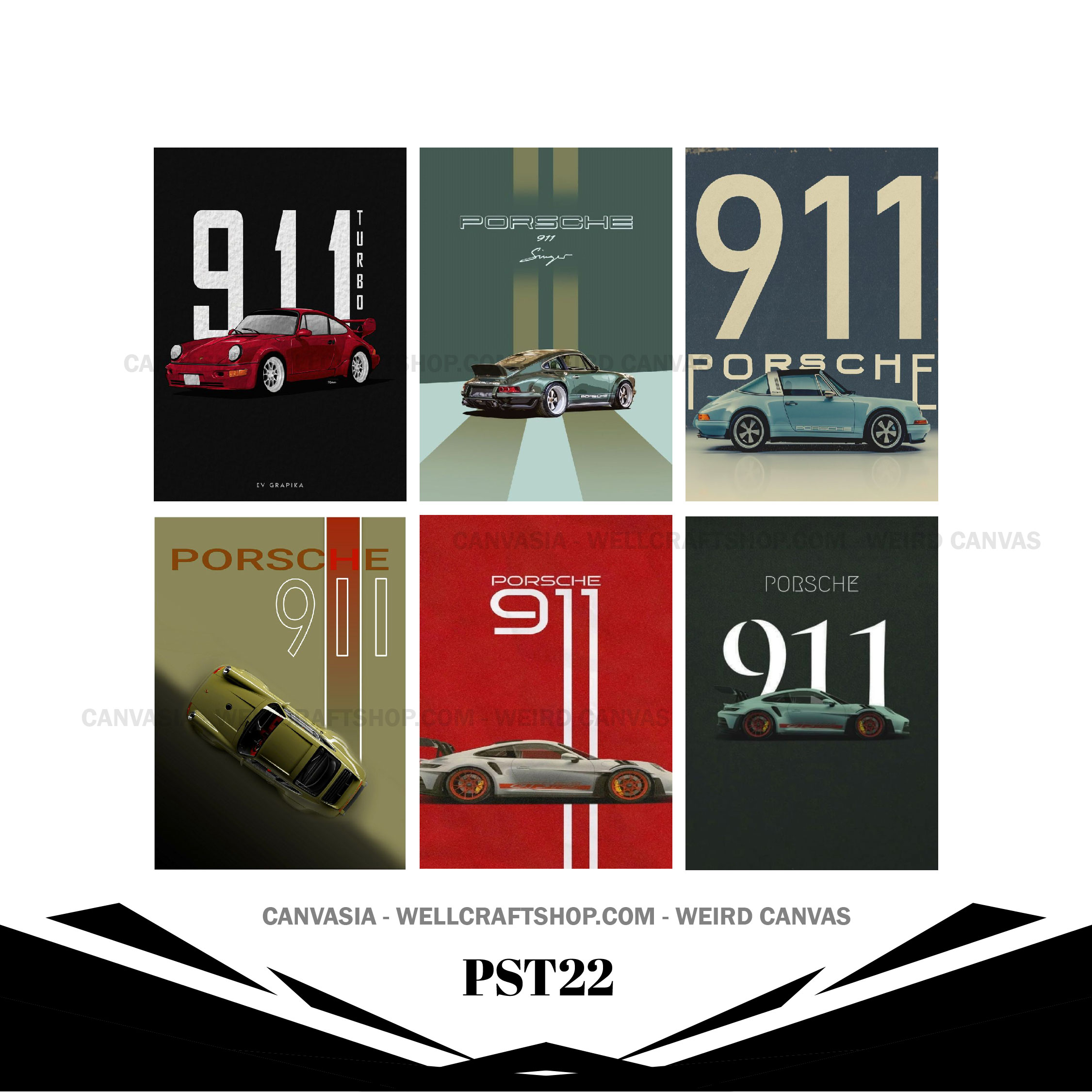 Car Poster 6 Pcs PST22