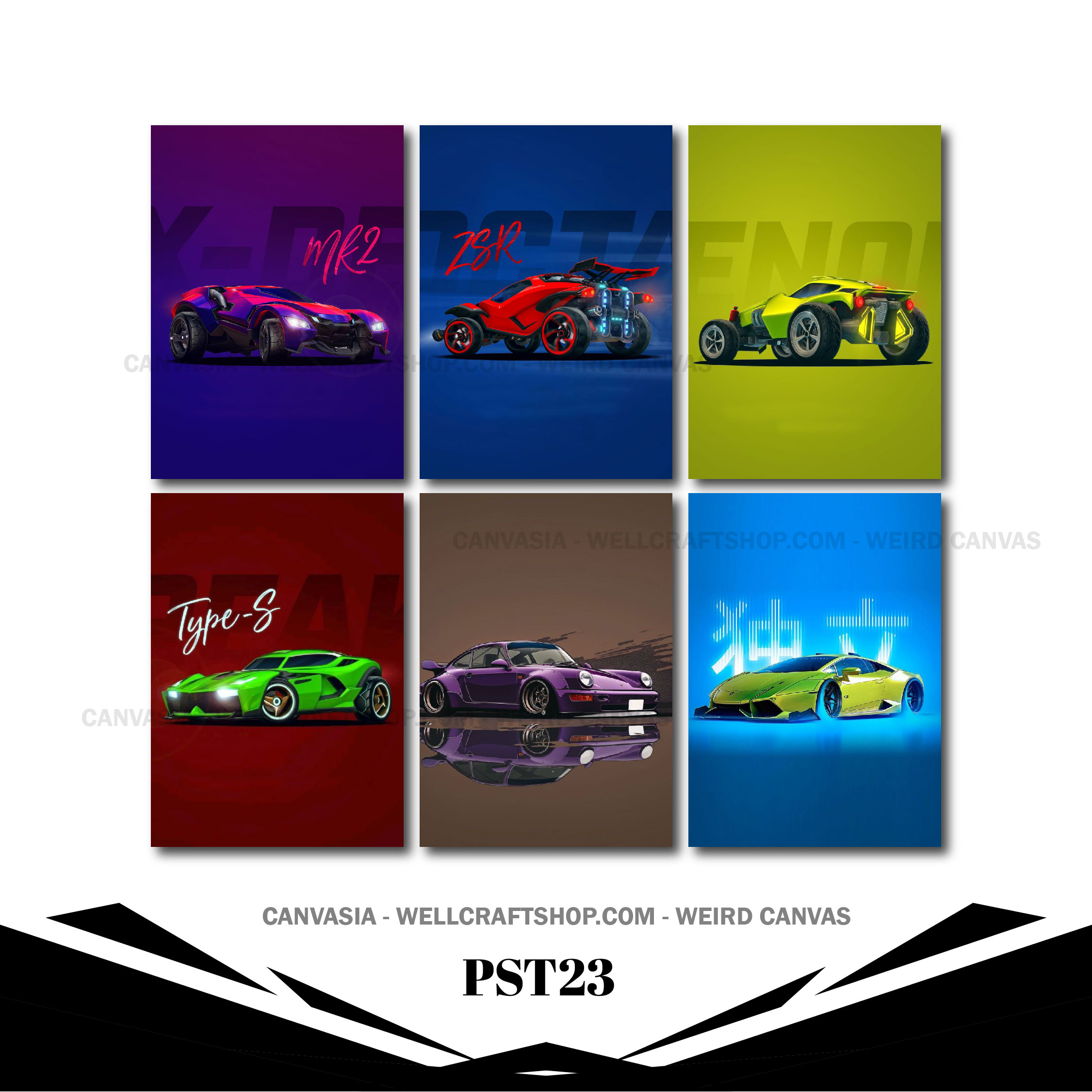 Car Poster 6 Pcs PST23
