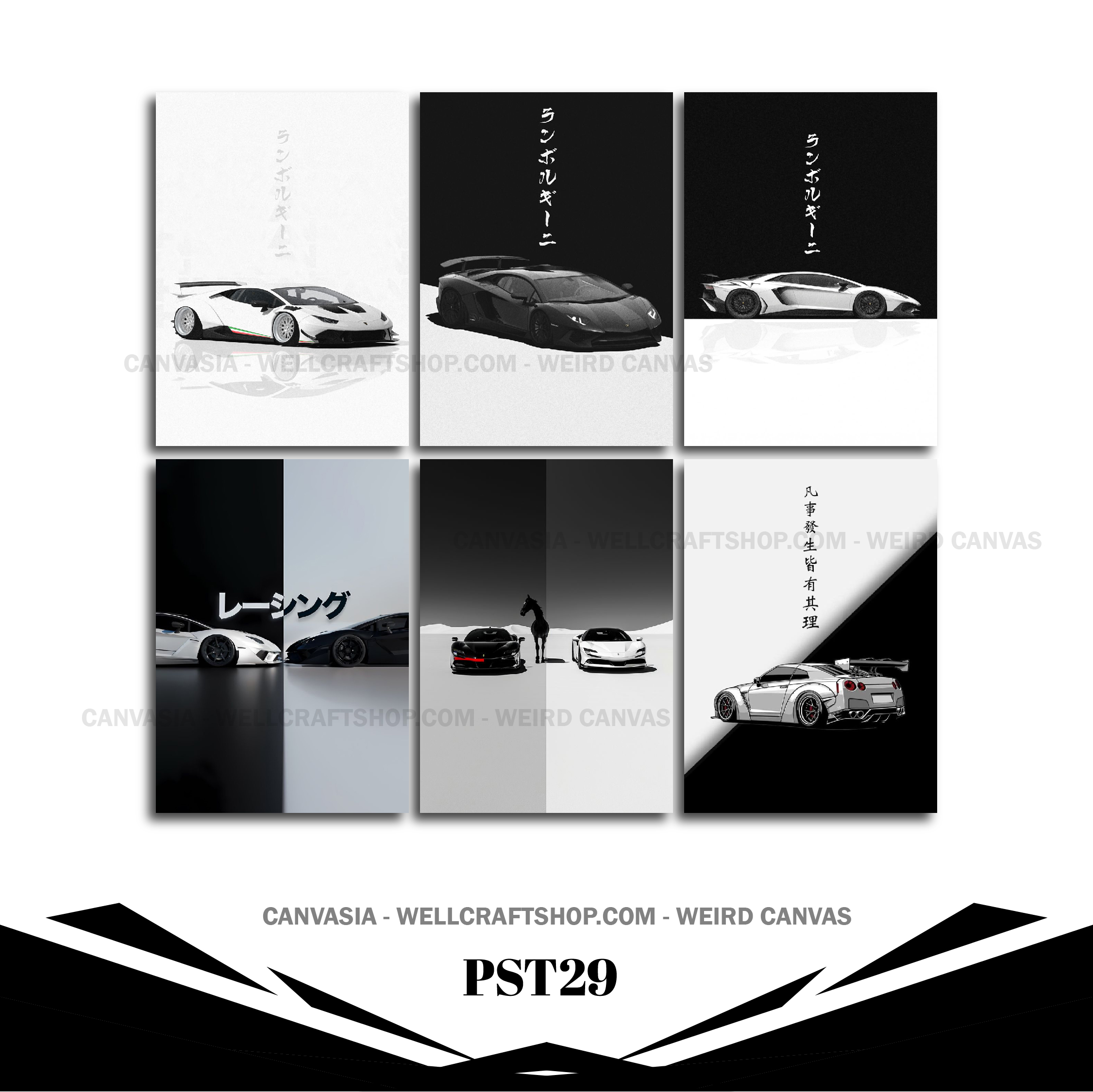 Car Poster 6 Pcs PST29
