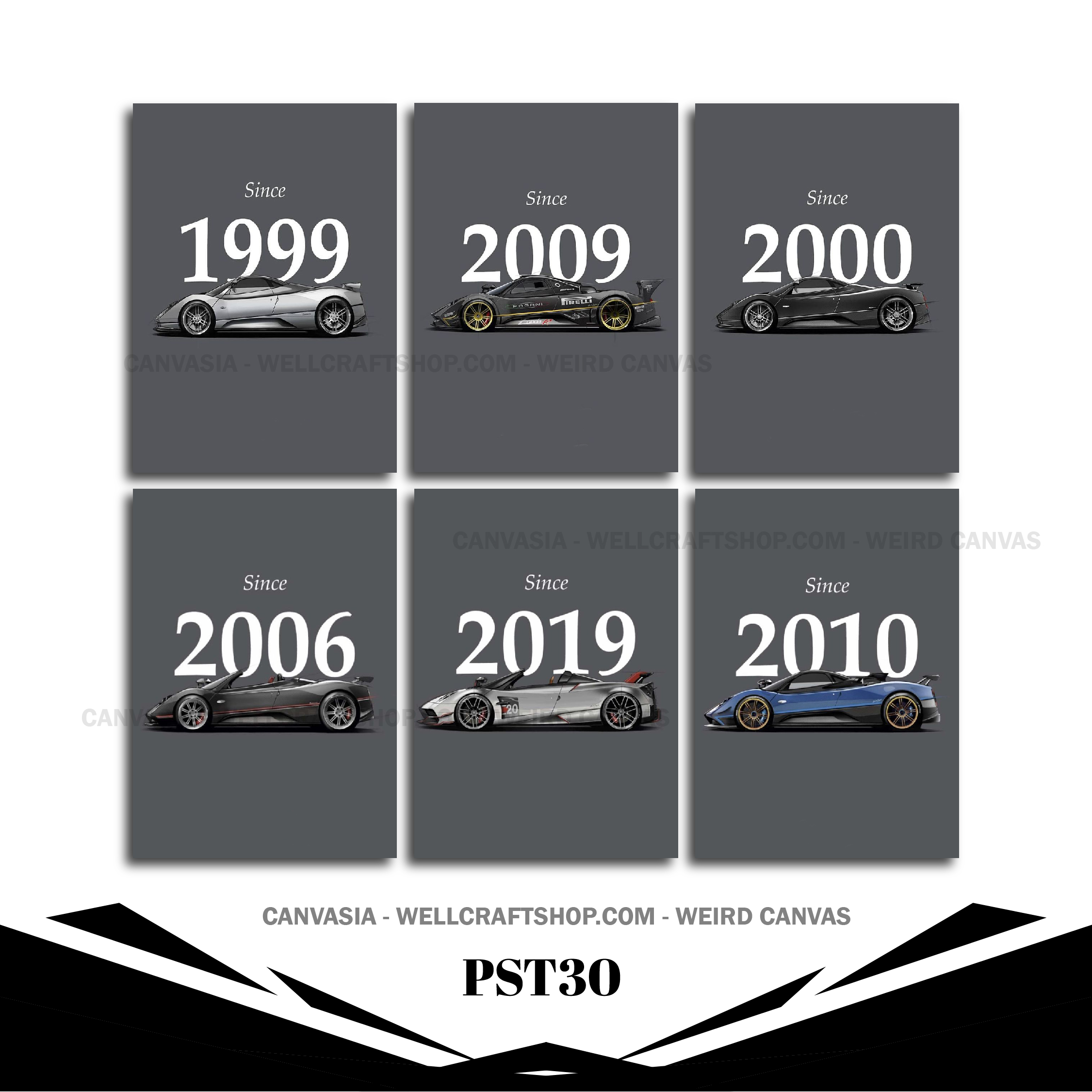 Car Poster 6 Pcs PST30
