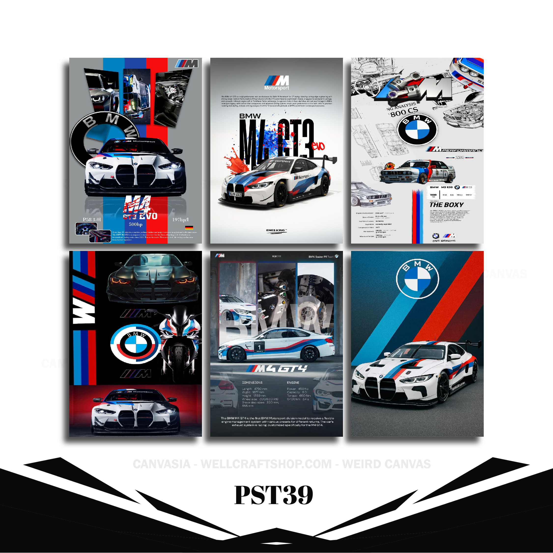 Car Poster 6 Pcs PST39