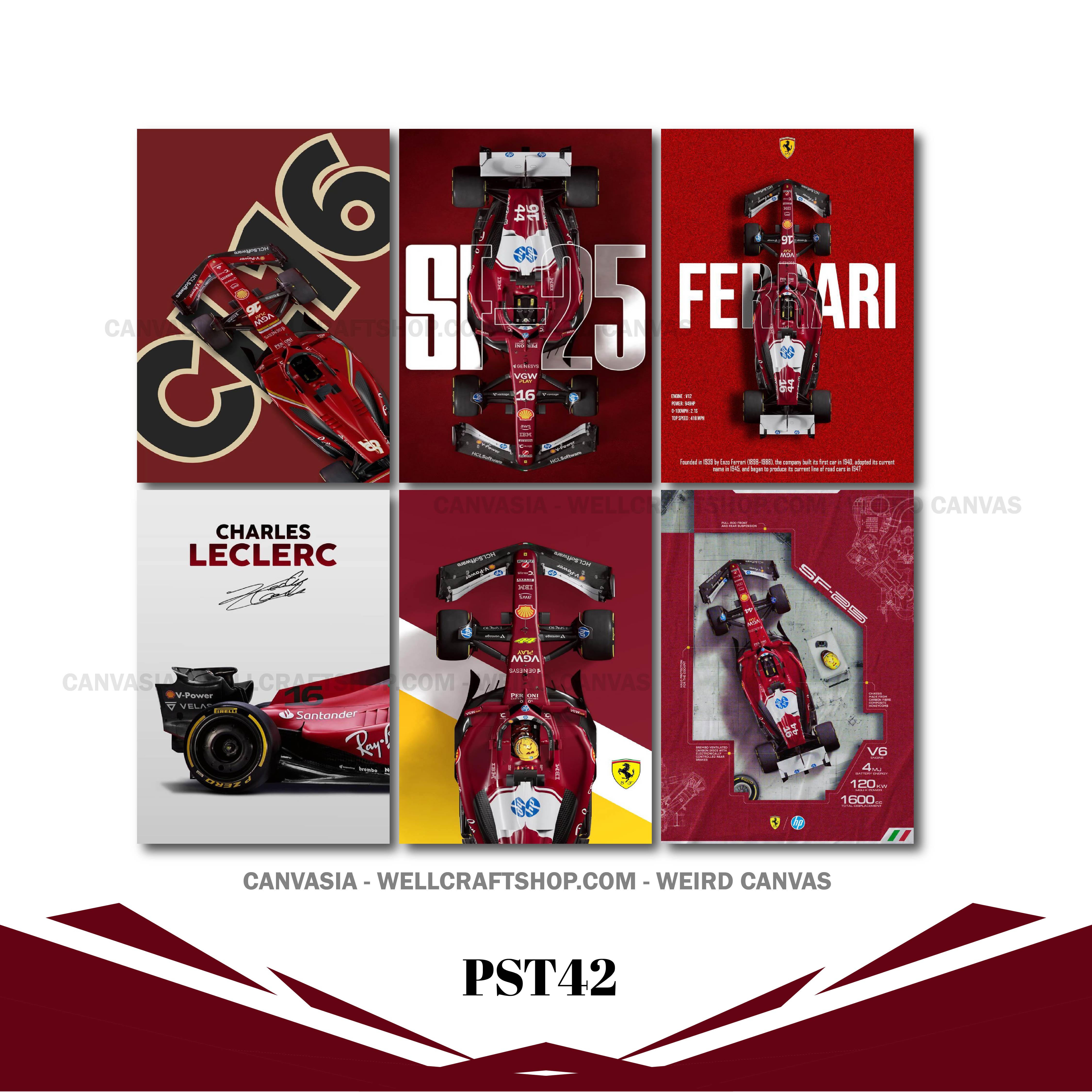 Car Poster 6 Pcs PST42