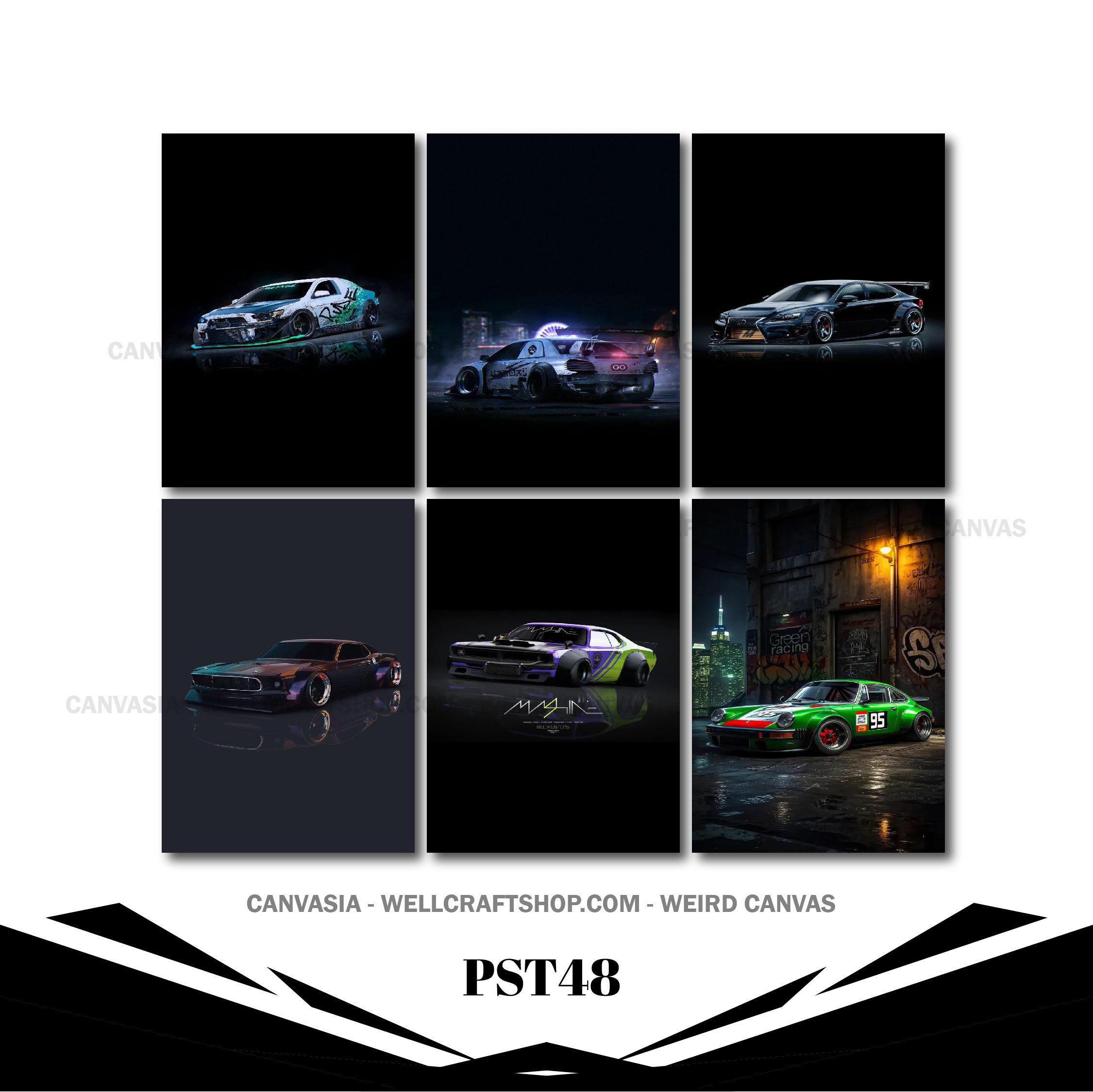 Car Poster 6 Pcs PST48