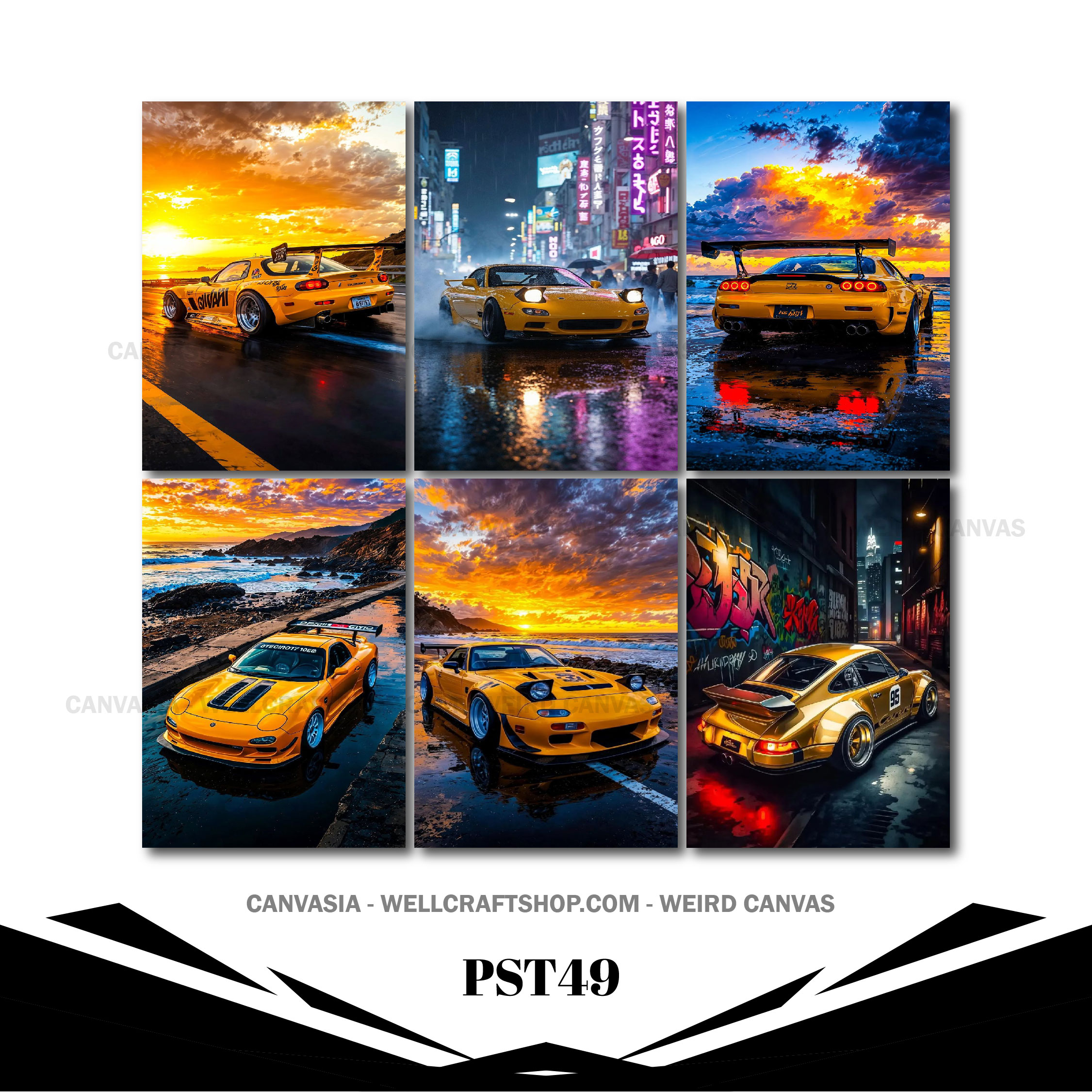 Car Poster 6 Pcs PST49