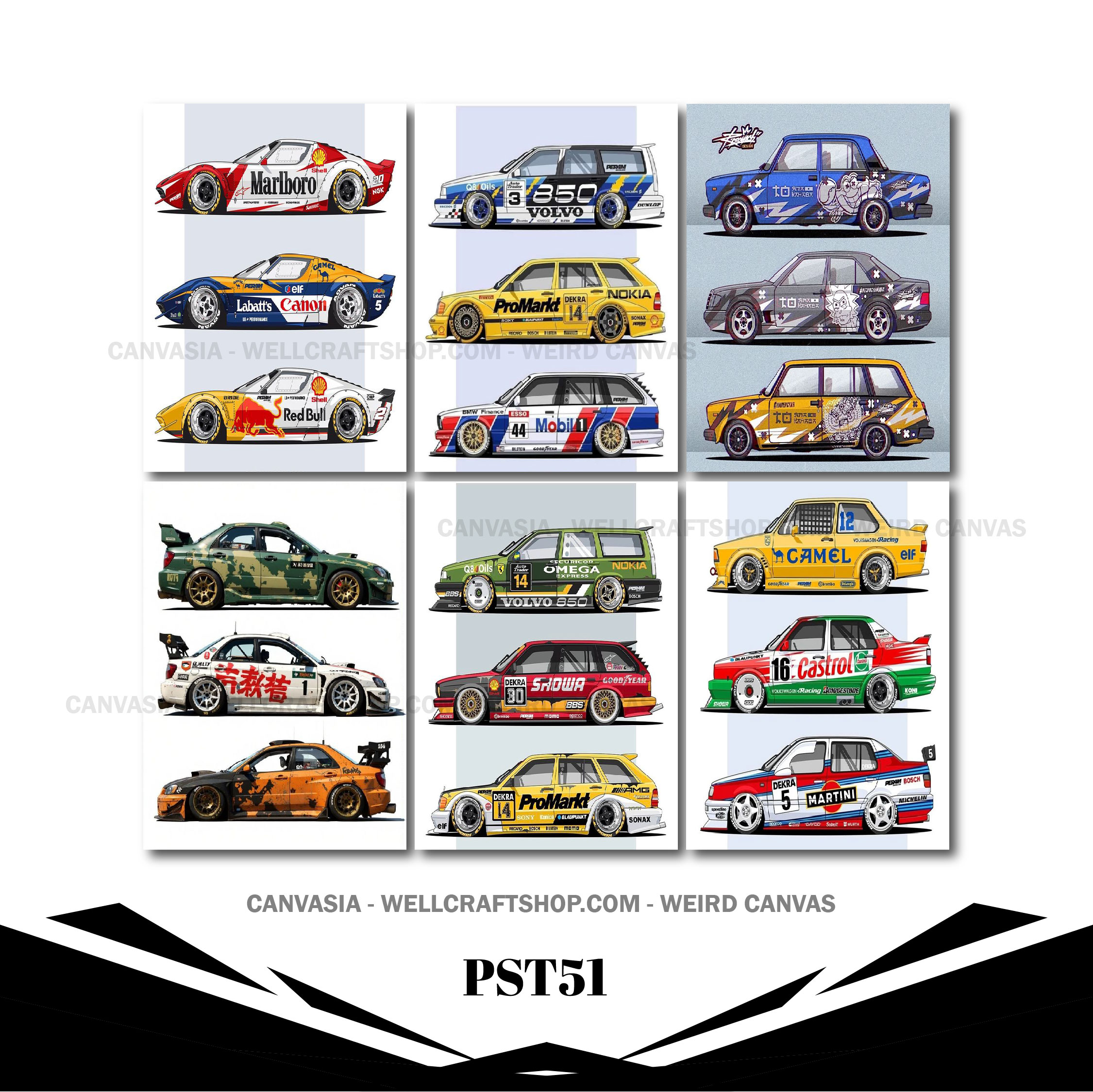 Car Poster 6 Pcs PST51