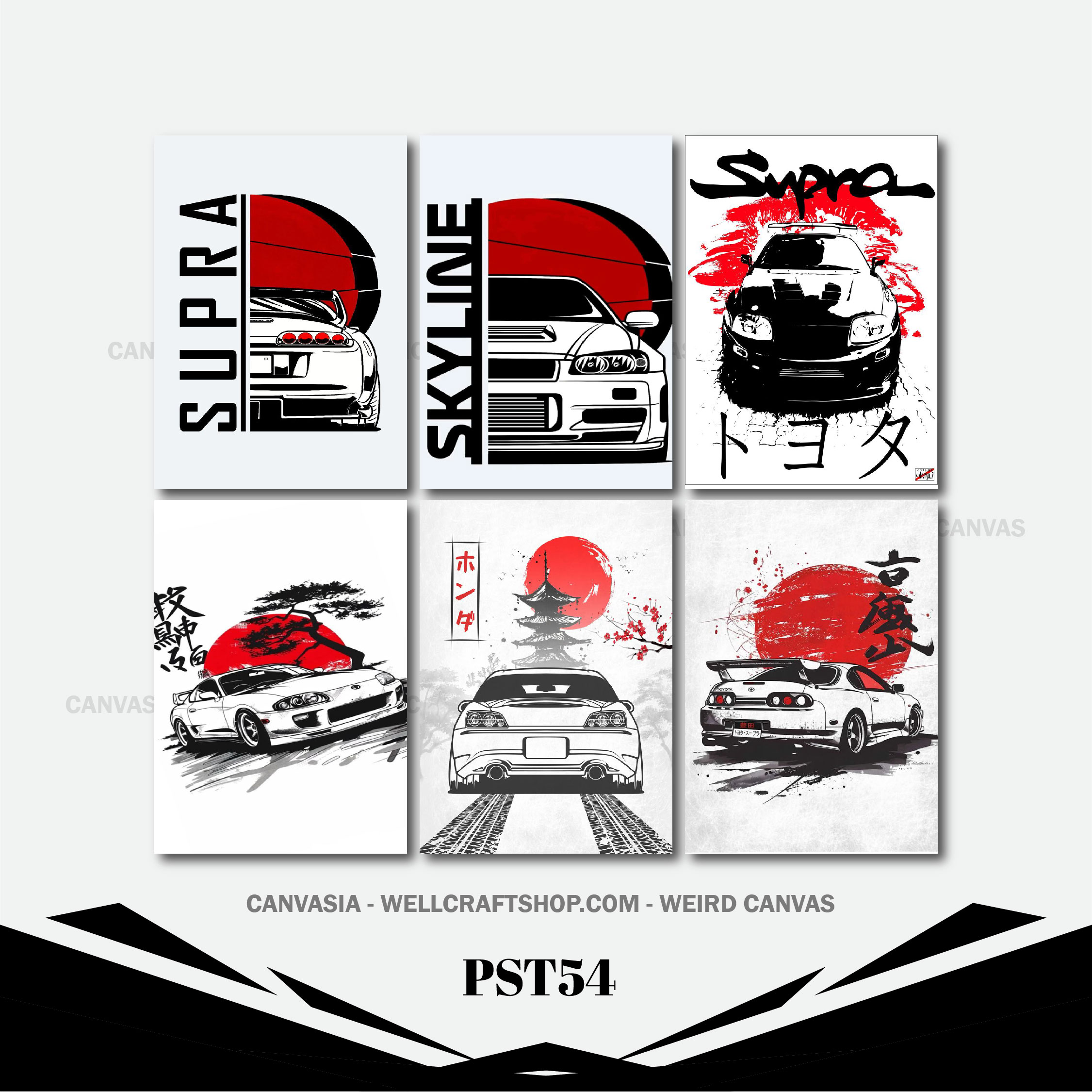 Car Poster 6 Pcs PST54