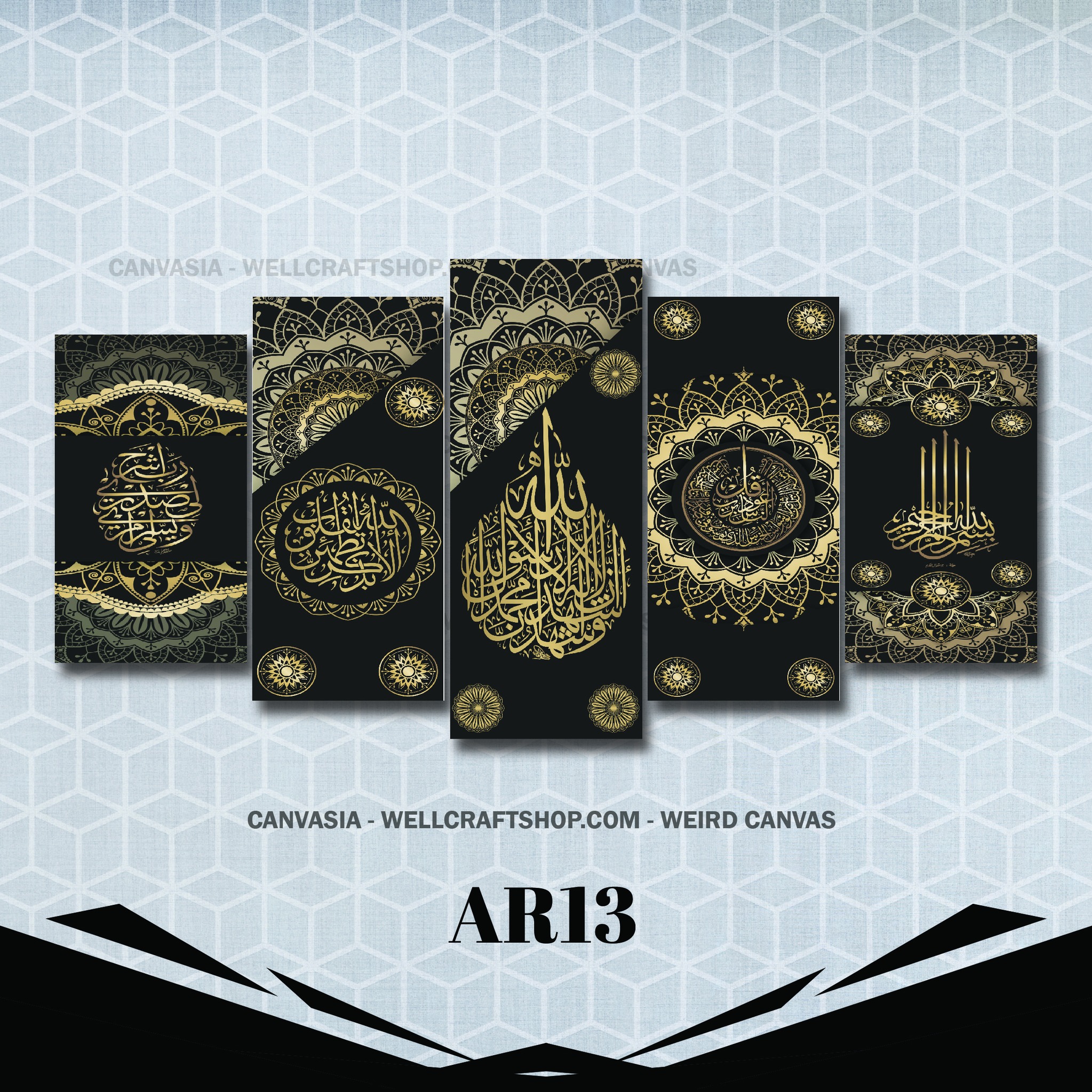 Arabic 5 part canvas AR13